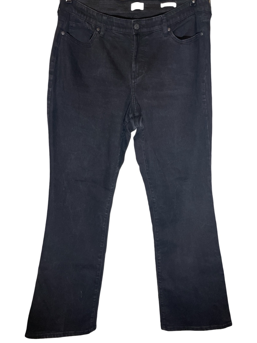 Wonderly Black Elastic Waist Comfort Midrise Bootcut Jeans Women’s Size 14W EUC